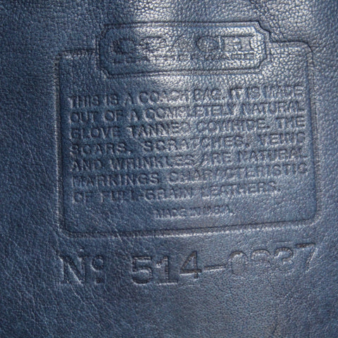 Vintage Coach Shoulder Pouch Blue 4025