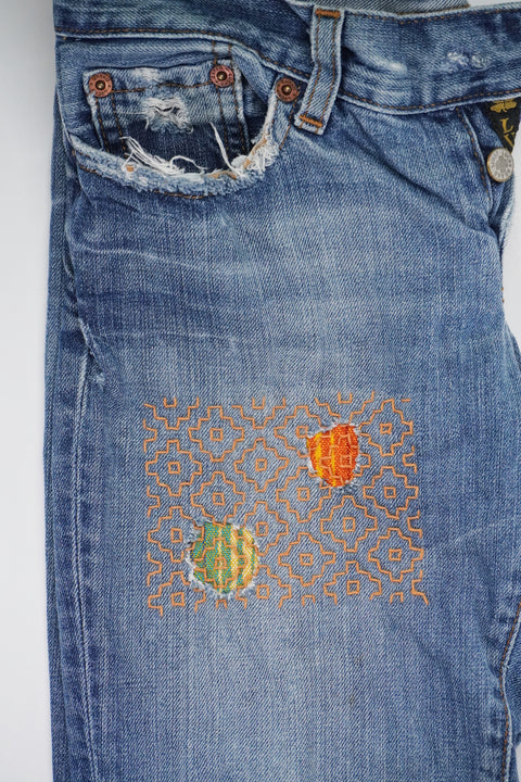 Sashiko Inspired Mending Stick and Stitch Patterns- Starter Pack