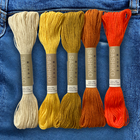 Golden Hour Sashiko Thread Bundle