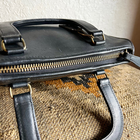 Vintage Coach Slim Satchel Navy 9430