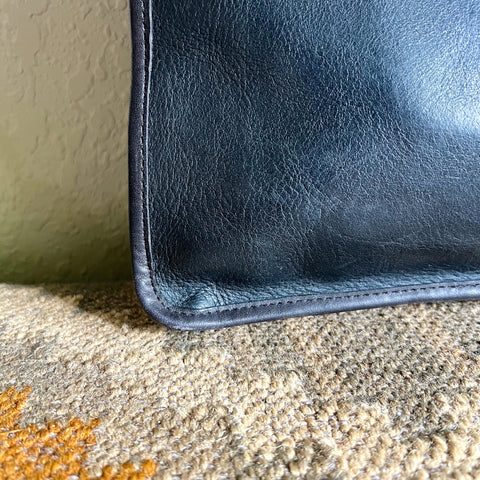 Vintage Coach Slim Satchel Navy 9430