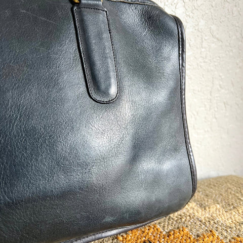 Vintage Coach Slim Satchel Navy 9430