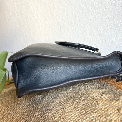 Vintage Coach Slim Satchel Navy 9430