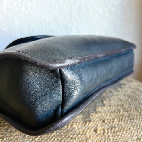 Vintage Coach Slim Satchel Navy 9430