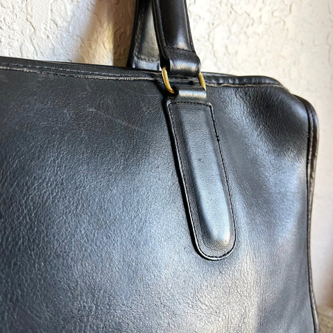 Vintage Coach Slim Satchel Navy 9430