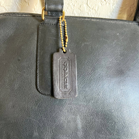 Vintage Coach Slim Satchel Navy 9430