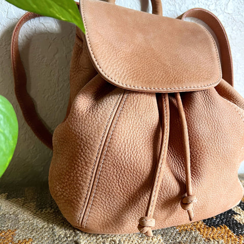 Vintage Coach Small Backpack Nubuc Sand 4938