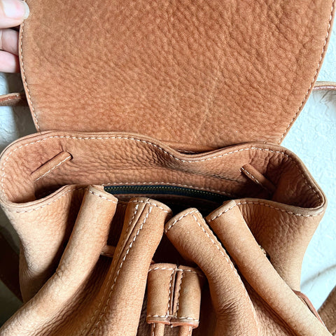Vintage Coach Small Backpack Nubuc Sand 4938