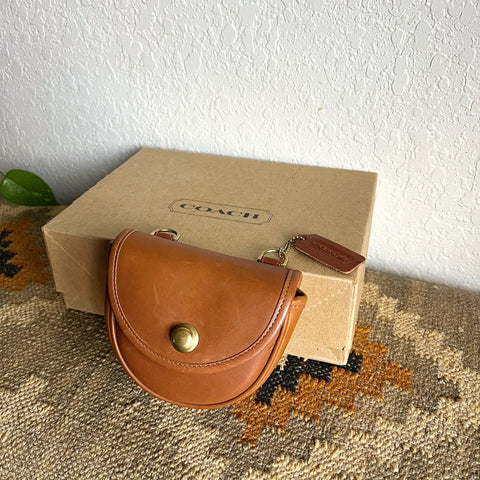Vintage Coach Mini Belt Bag 9826 British Tan with Box