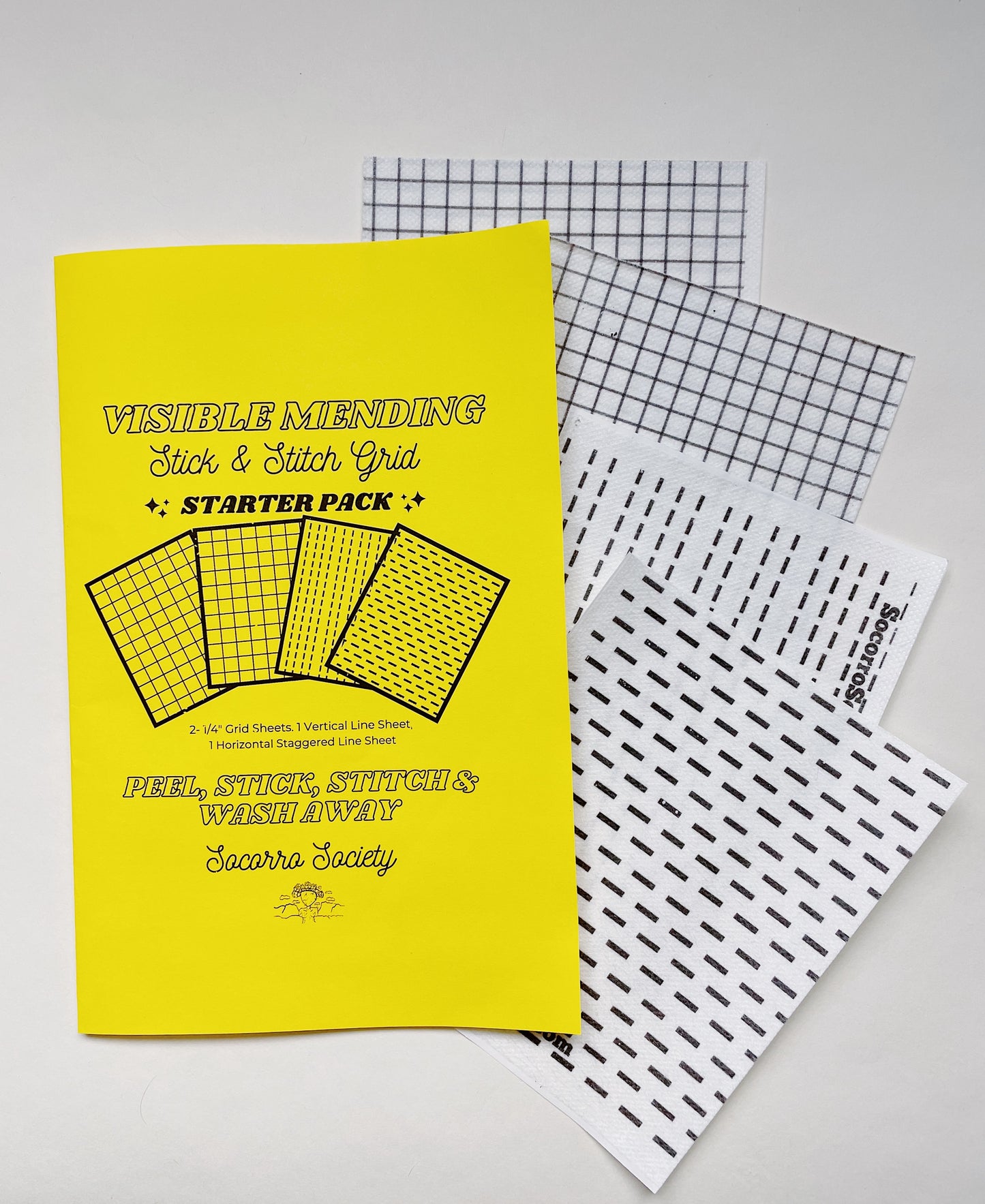 Stick & Stitch Visible Mending Grids Starter Pack