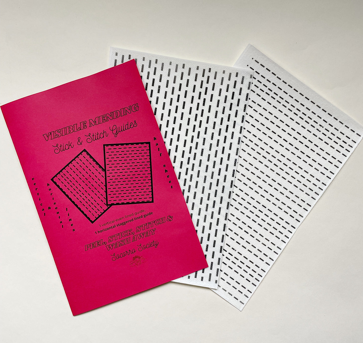 Visible Mending Lined Stick & Stitch Guides