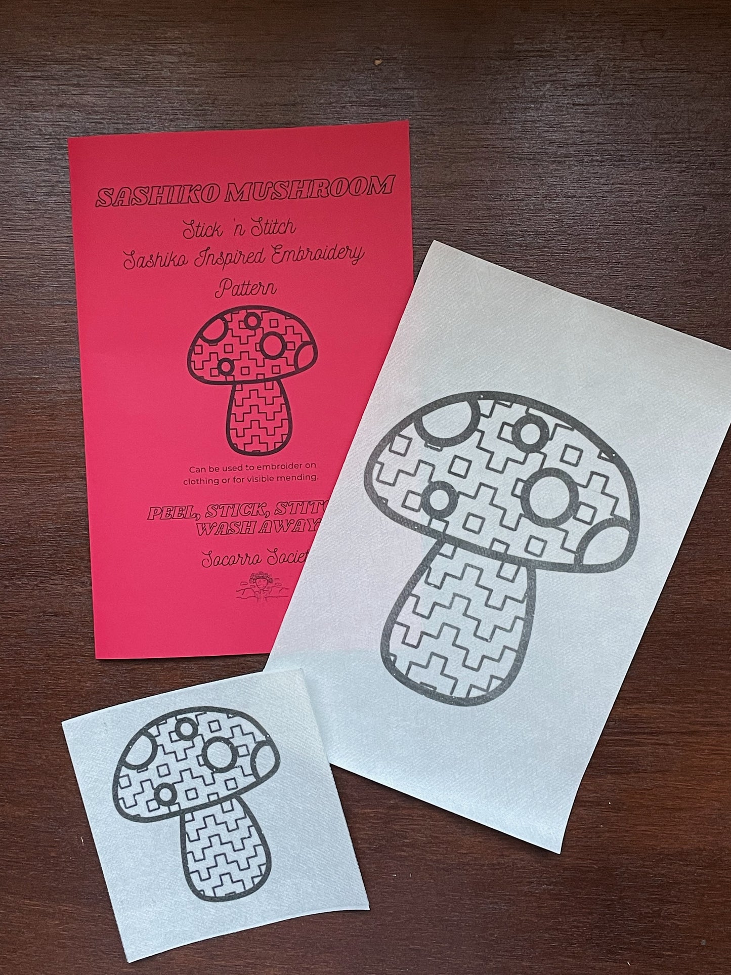 Stick ‘n Stitch Magic Mushroom Visible Mending Pattern