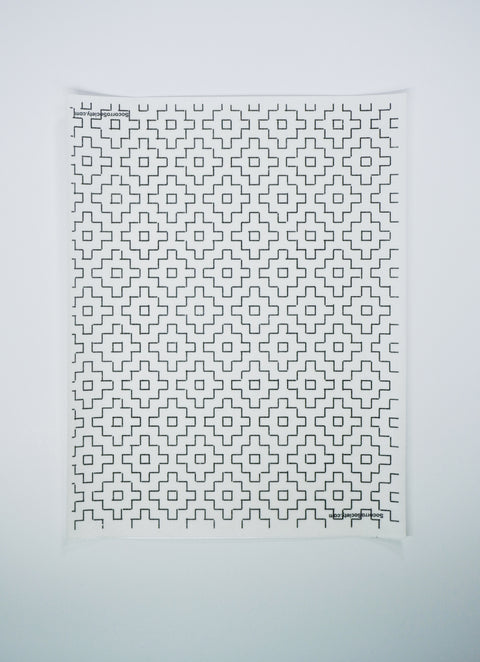 Sashiko Inspired Mending Persimmon Flower Stick and Stitch Pattern