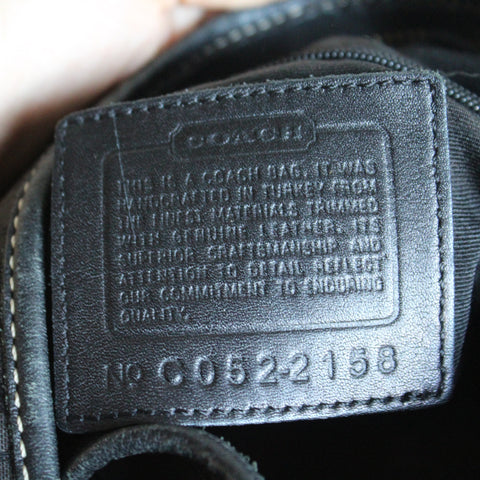 Vintage Coach Signature Hobo Slouch Y2k Shoulder Bag Black 2158