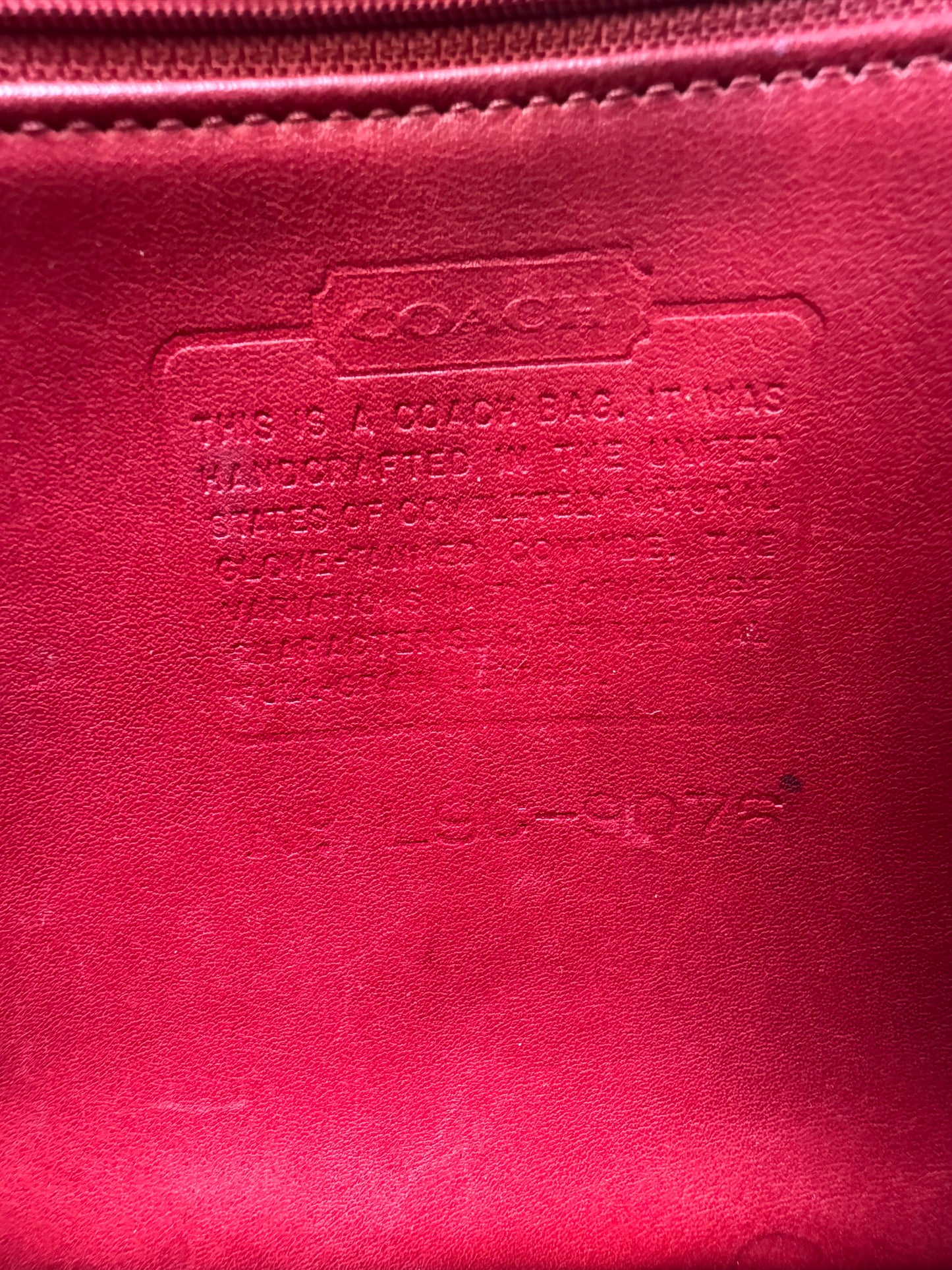 Red Vintage Coach Companion Flap 9076 w/Hangtag!