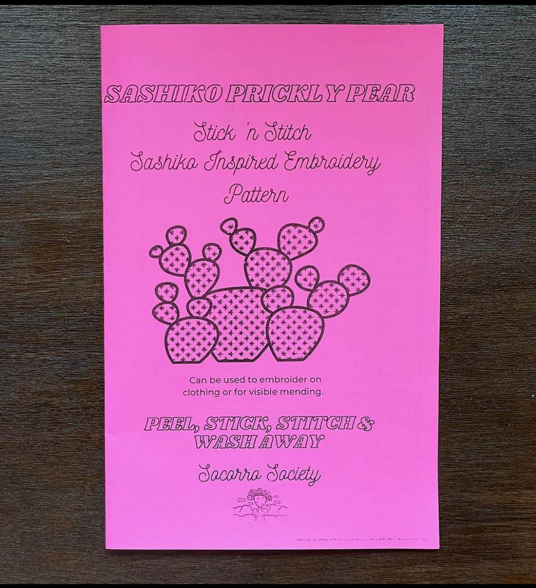 Stick ‘n Stitch Visible Mending Prickly Pear