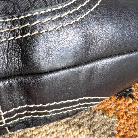 Vintage Coach Signature Hobo Slouch Y2k Shoulder Bag Black 2158