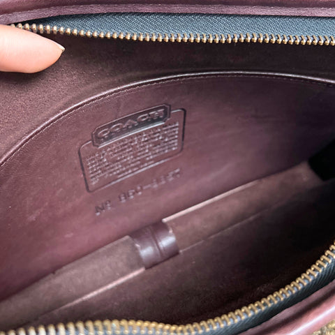 Vintage Coach Standard Clutch Burgundy 5140