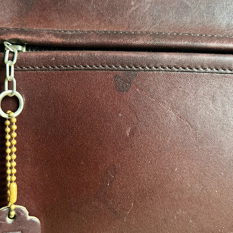 Vintage Coach Standard Clutch Burgundy 5140