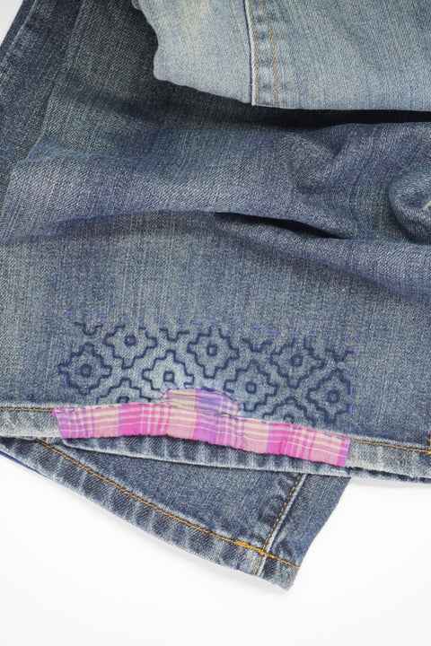 Sashiko Inspired Mending Stick and Stitch Patterns- Starter Pack