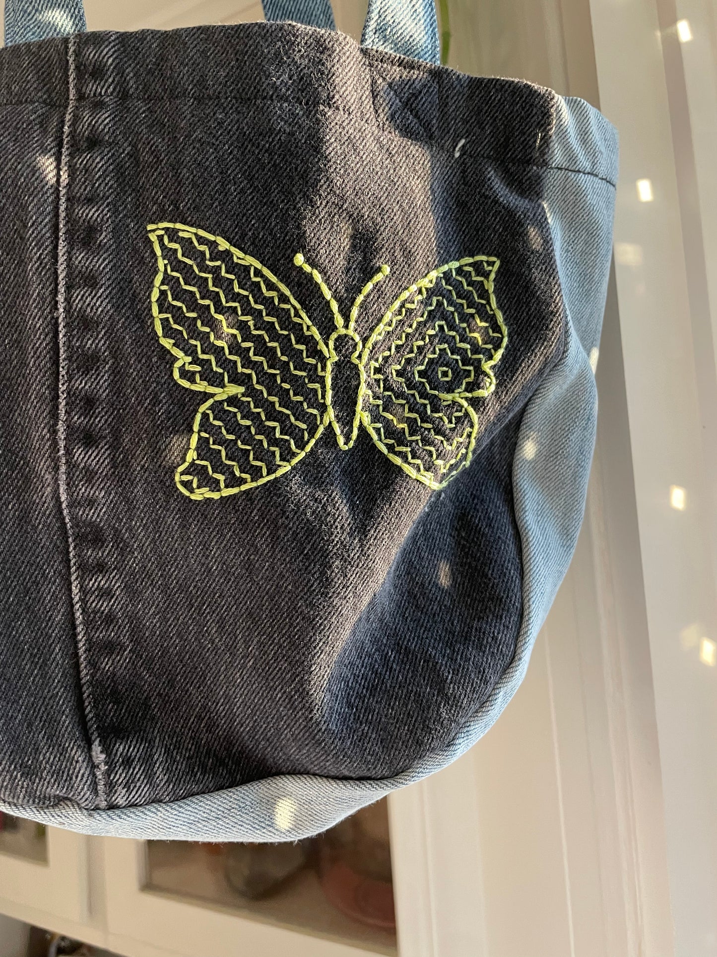 Sashiko Butterfly Stick and Stich Visible Mending Pattern