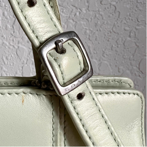 Vintage Coach Pearlized Satchel Pistachio