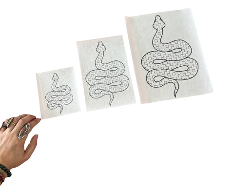 Sashiko Snake - Visible Mending Stick and Stitch Embroidery Pattern