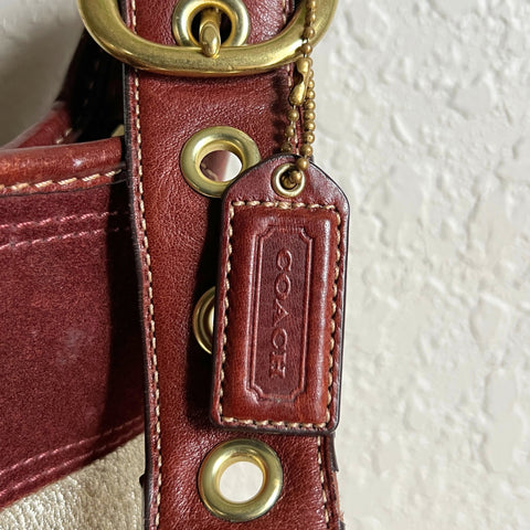 Vintage Coach Holiday Patchwork Bleecker Duffle CM357