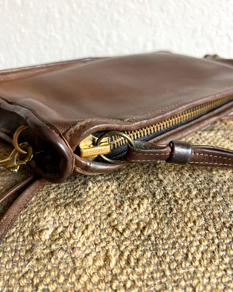 Vintage Coach 1970's Zippered Clutch 9455 Tabac