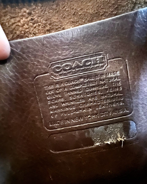 Vintage Coach 1970's Zippered Clutch 9455 Tabac