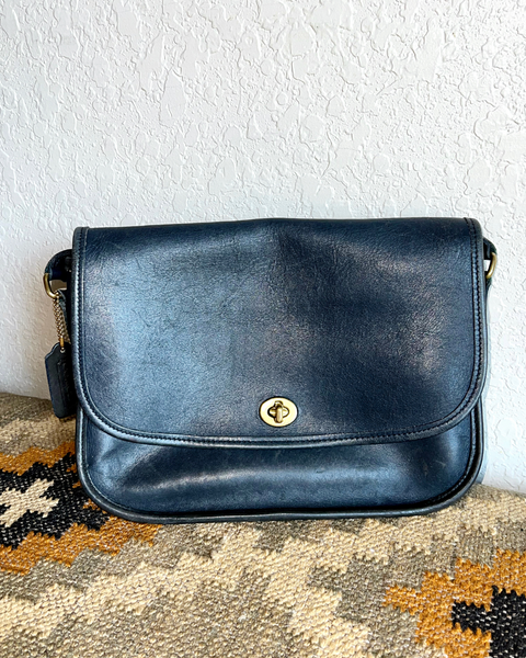 Vintage Coach City Bag 9790 Navy