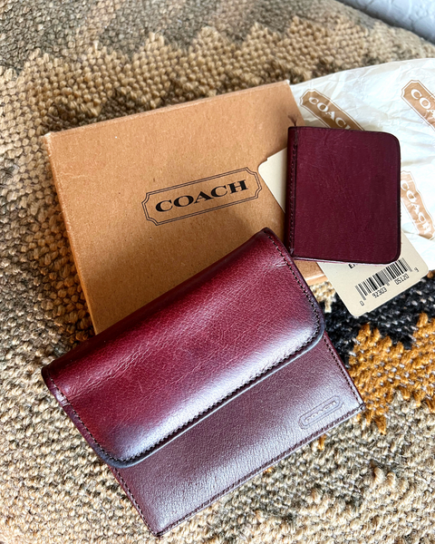 Vintage Coach Envelope Coin Case 4816 with Box & Booklet