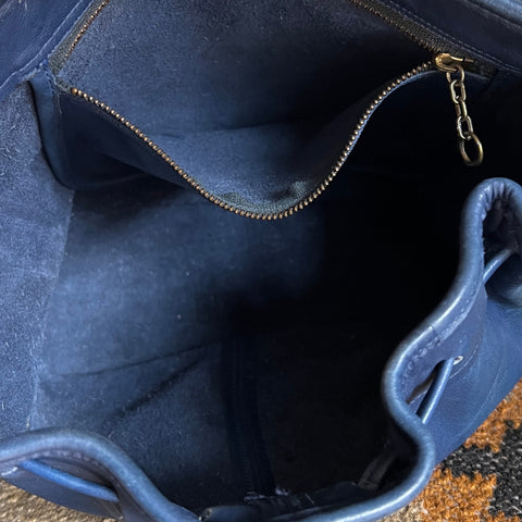 Vintage Coach Shoulder Pouch Blue 4025