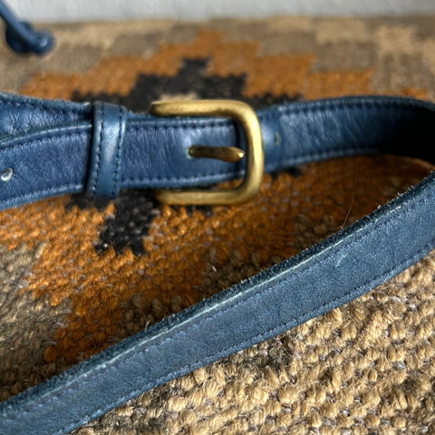 Vintage Coach Shoulder Pouch Blue 4025
