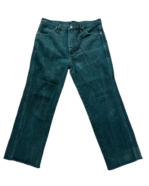 Vintage Wrangler Dark Green Cowboy Cut Jeans
