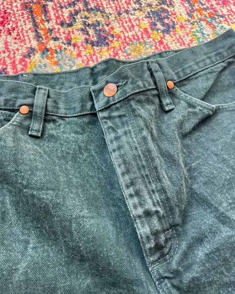 Vintage Wrangler Dark Green Cowboy Cut Jeans