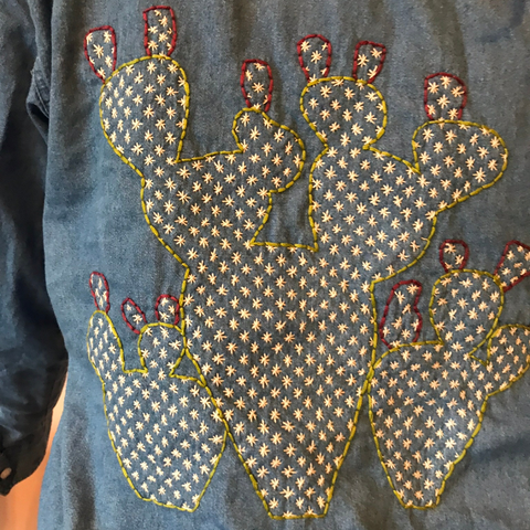 Sashiko Prickly Pear Pattern Digital Download