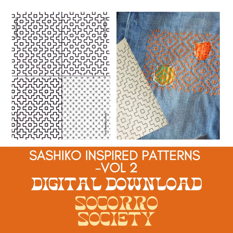 Sashiko Inspired Mending Patterns Vol. 2 Digital Download