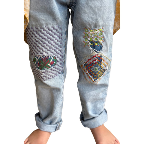 Ojo Mountain Form - Visible Mending Stick and Stitch Embroidery Pattern