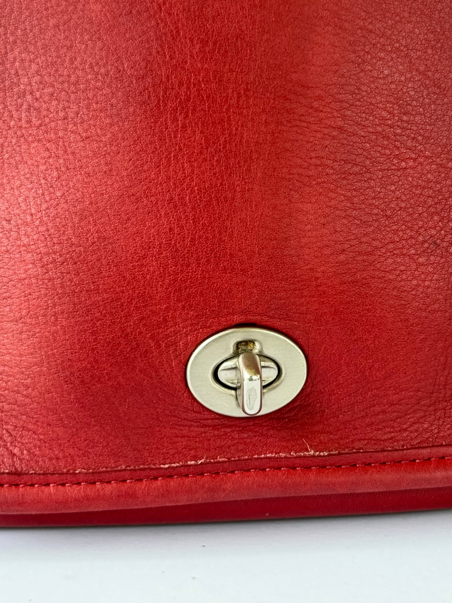 Red Vintage Coach Companion Flap 9076 w/Hangtag!