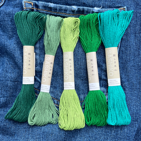 Greens Sashiko Thread Bundle