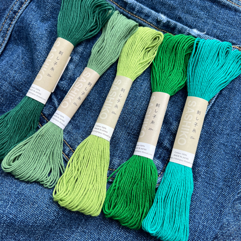 Greens Sashiko Thread Bundle