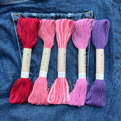 Wildflower Sashiko Thread Bundle