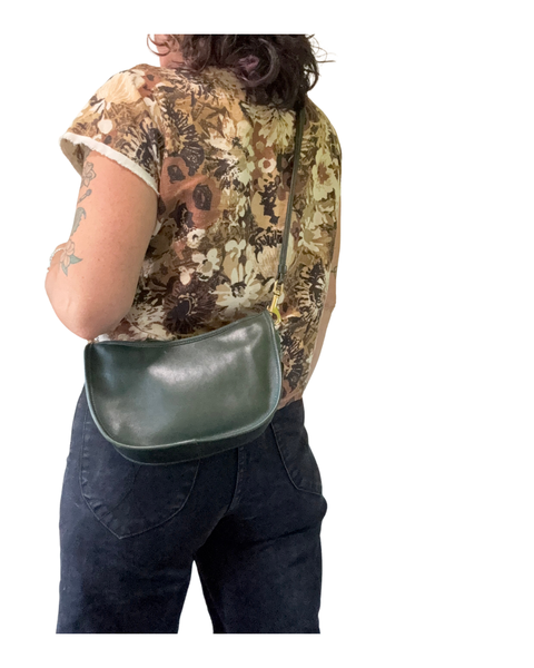 Vintage Coach Forest Green Small Swinger Bag (4080)