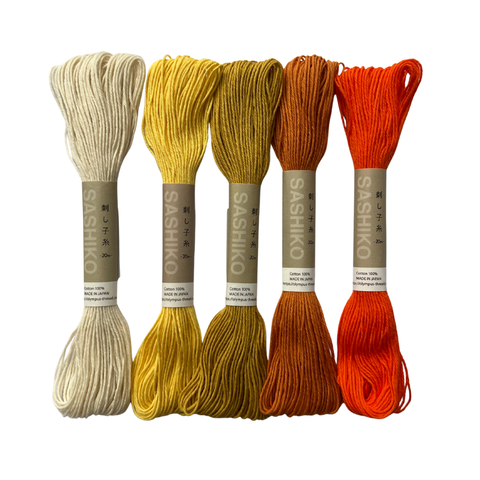 Golden Hour Sashiko Thread Bundle