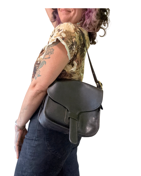 Vintage Coach Pre-Creed Mocha Courier Pouch (8920)