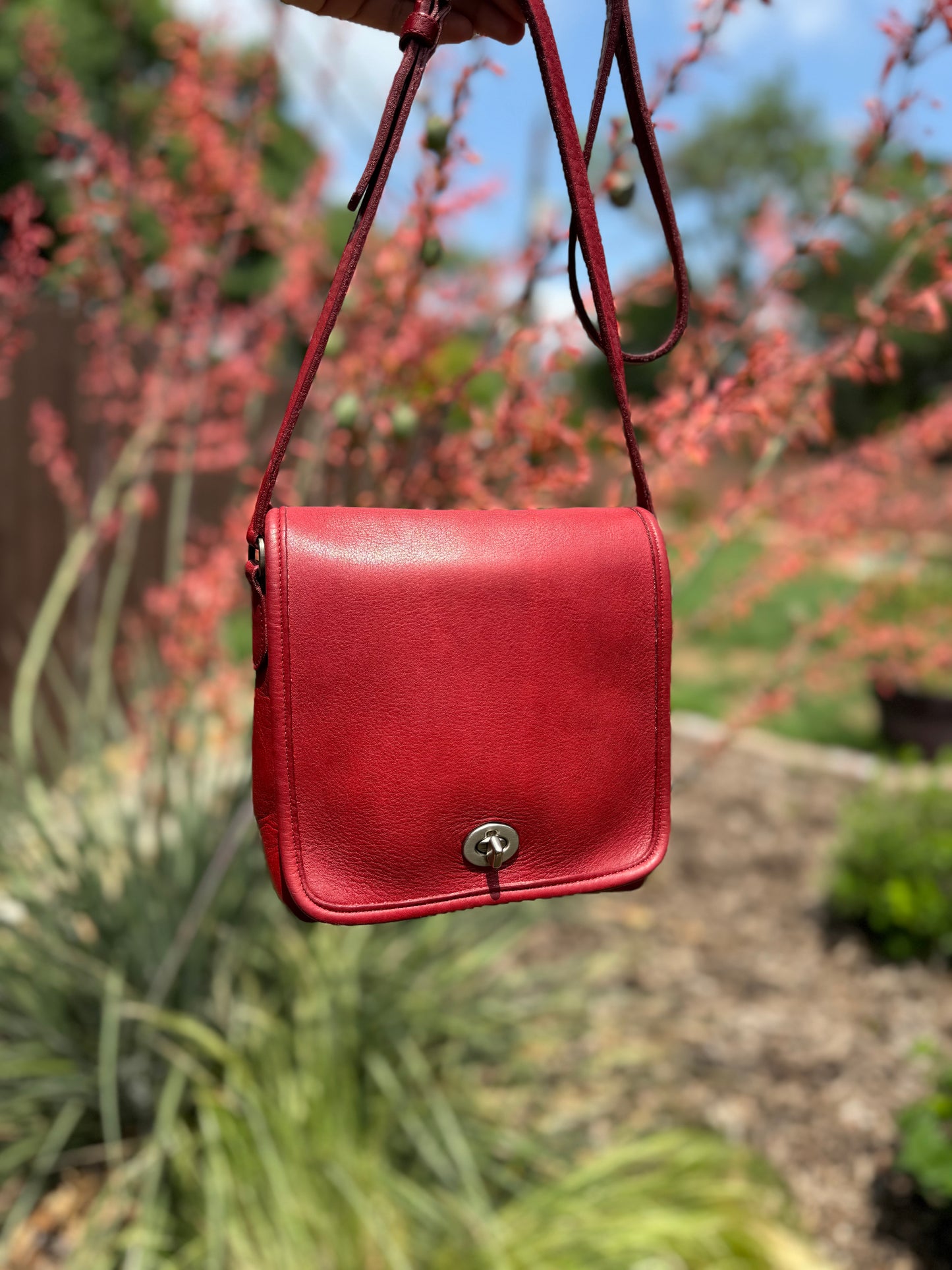 Red Vintage Coach Companion Flap 9076 w/Hangtag!