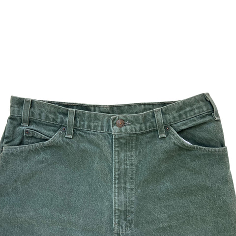 Vintage Levi's 550 Orange Tab Dark Green Jeans W36 L32