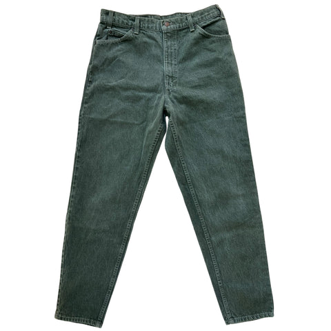 Vintage Levi's 550 Orange Tab Dark Green Jeans W36 L32