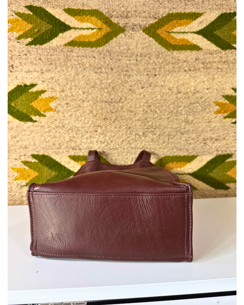 Classic Brown Genuine Leather Shopper Bag